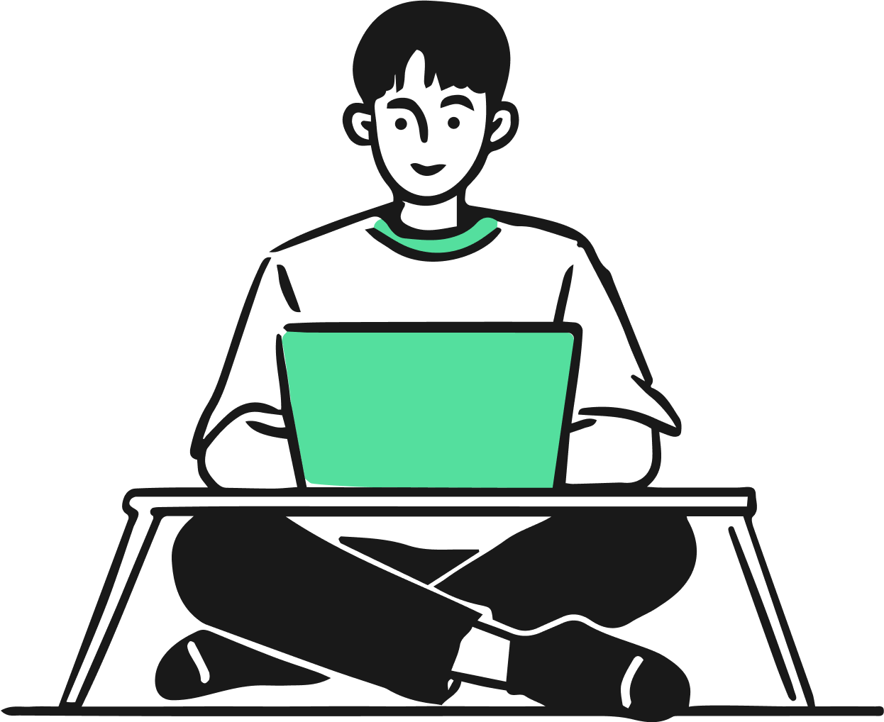 Person working on laptop